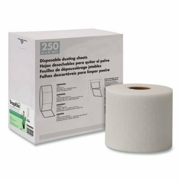 Americo Mfg Co Boardwalk, TRAPEZE DISPOSABLE DUSTING SHEETS, 8in X 125 FT, WHITE, 250 SHEETS/ROLL,  582508